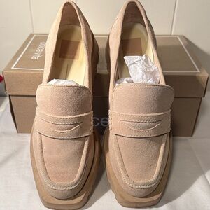 Dolce Vita Woman’s Suede Loafers in Dune